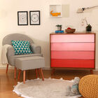 Cômoda Vintage 4 Gavetas - Branco Fosco