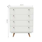 Cômoda Vintage Plus 4 Gv Branca