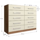 Cômoda Vitoria 10 Gavetas Naturale/off White - Panorama Móveis