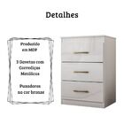 Cômoda Vitória 3 Gavetas Branco Moval