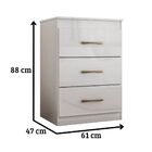 Cômoda Vitória 3 Gavetas Branco Moval