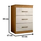 Cômoda Vitória 3 Gavetas Freijó Off White Moval