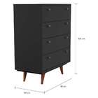 Cômoda Vitória 4 Gv Preta