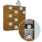 Cômoda Vitoria Plus 1 Porta 8 Gavetas Rovere Rústico