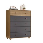 Cômoda Vittoria 110 Cm Com Pés Nature/titanium - Albatroz