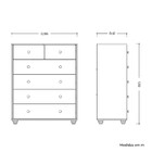 Cômoda Vittoria Em Mdp Com 6 Gavetas Branco Fosco Star Confort