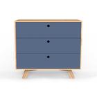 Cômoda Xis 3 Gavetas - Azul Petróleo