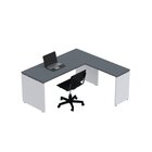 Complemento De Mesa Pé Painel Linha P25 90cm Grafito E Cinza