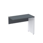 Complemento De Mesa Pé Painel Linha P25 90cm Grafito E Cinza