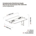 Complemento De Mesa Plataforma Para Coworking Para 2 Pessoas
