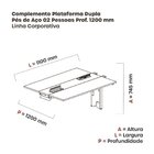 Complemento De Mesa Plataforma Para Coworking Para 2 Péssoas