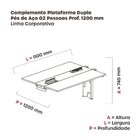 Complemento De Mesa Plataforma Para Coworking Para 2 Péssoas