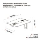 Complemento De Mesa Plataforma Para Coworking Para 2 Pessoas