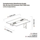 Complemento De Mesa Plataforma Para Coworking Para 2 Pessoas