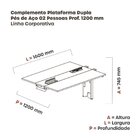 Complemento De Mesa Plataforma Para Coworking Para 2 Pessoas