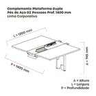 Complemento De Mesa Plataforma Para Coworking Para 2 Pessoas