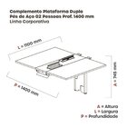 Complemento De Mesa Plataforma Para Coworking Para 2 Pessoas