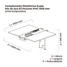 Complemento De Mesa Plataforma Para Coworking Para 2 Pessoas