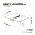 Complemento De Mesa Plataforma Para Coworking Para 2 Pessoas