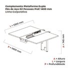 Complemento De Mesa Plataforma Para Coworking Para 2 Pessoas