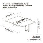 Complemento De Mesa Plataforma Para Coworking Para 2 Pessoas