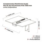 Complemento De Mesa Plataforma Para Coworking Para 2 Pessoas