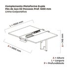 Complemento De Mesa Plataforma Para Coworking Para 2 Pessoas