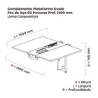 Complemento De Mesa Plataforma Para Coworking Para 2 Pessoas