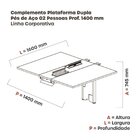 Complemento De Mesa Plataforma Para Coworking Para 2 Pessoas