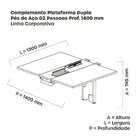 Complemento De Mesa Plataforma Para Coworking Para 2 Pessoas