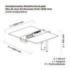 Complemento De Mesa Plataforma Para Coworking Para 2 Pessoas