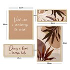 Composição 4 Quadros Frases Fé Abstrado Decorativo