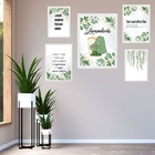 Composição 5 Quadros Para Lavanderia - Com Vidro Moldura:made