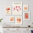 Composição 6 Quadros Matisse- Vermelho E Terracota Moldura:ma