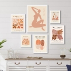 Composição 6 Quadros Matisse - Marrons - Com Vidro Moldura:ma