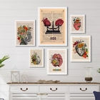 Composição 6 Quadros Psiquiatria Cerebro Coração - Com Vidro