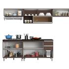 Composição Cozinha Factual 05 Peças Amendoa/amarelo - Fdecor