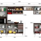 Composição Cozinha Factual 06 Peças Amendoa - Fdecor