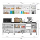 Composição Cozinha Factual 06 Peças Branco/prata - Fdecor