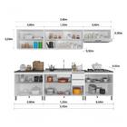 Composição Cozinha Factual 06 Peças Pia Branco/prata