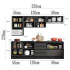 Composicao Cozinha Modulada 7 Peças Kit 11 Pln