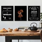 Composição De 3 Quadros Para Cantinho Churrasco 24x18cm Moldu