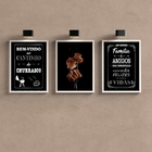 Composição De 3 Quadros Para Cantinho Churrasco 24x18cm Moldu