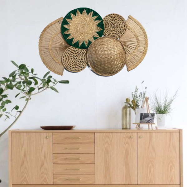 Composição De  Parede Cestos De Palha Tupinambá