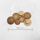 Composição De Parede Cestos Palha Maitê