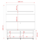 Composição Frizz Prestige Tvs Até 75” Cinamomo Off White 7171