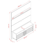 Composição Frizz Prestige Tvs Até 75” Cinamomo Off White 7171