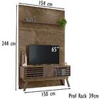 Composiçao Painel Rack Piso Teto Tv 65 244x154cm 7161 Madetec