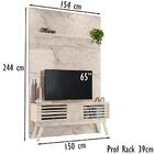 Composiçao Painel Rack Piso Teto Tv 65 244x154cm 7161 Madetec