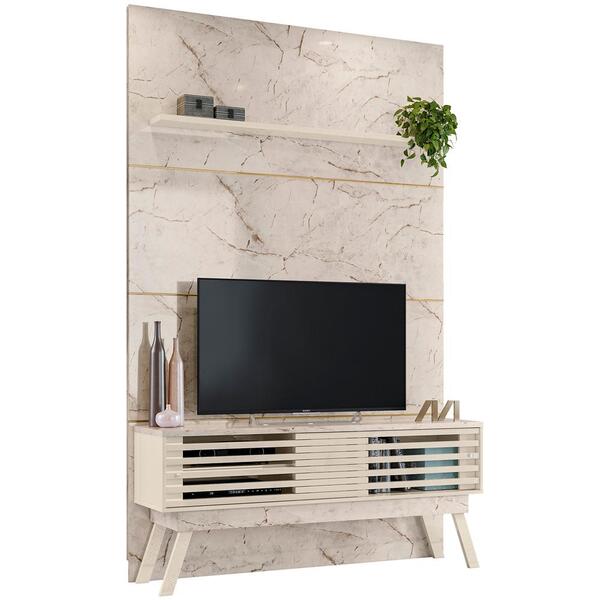 Composiçao Painel Rack Piso Teto Tv 65 244x154cm 7161 Madetec